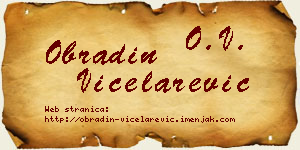 Obradin Vicelarević vizit kartica